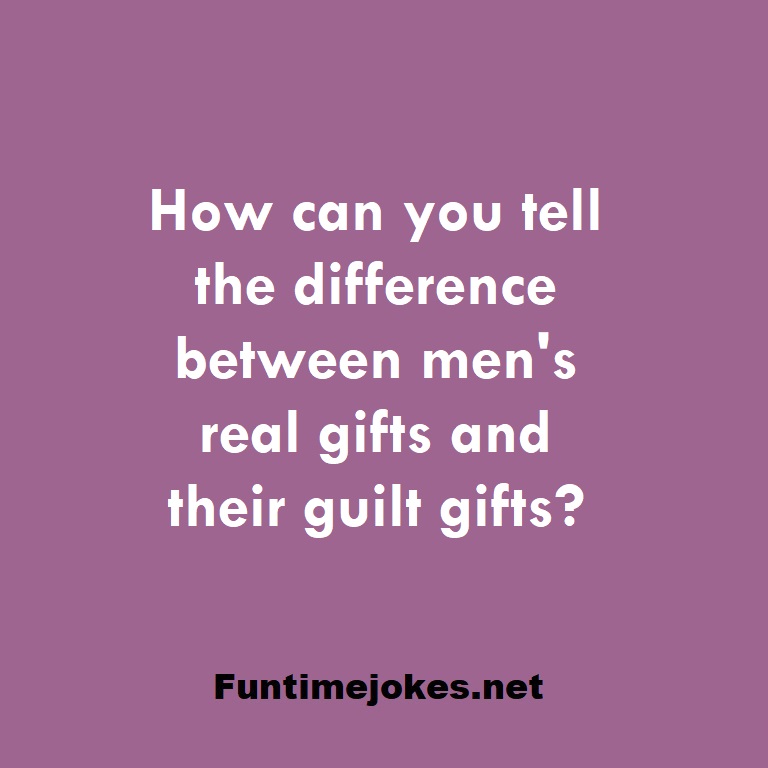 How can you tell the difference between men's real gifts and their guilt gifts?