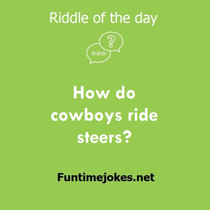 How do cowboys ride steers?