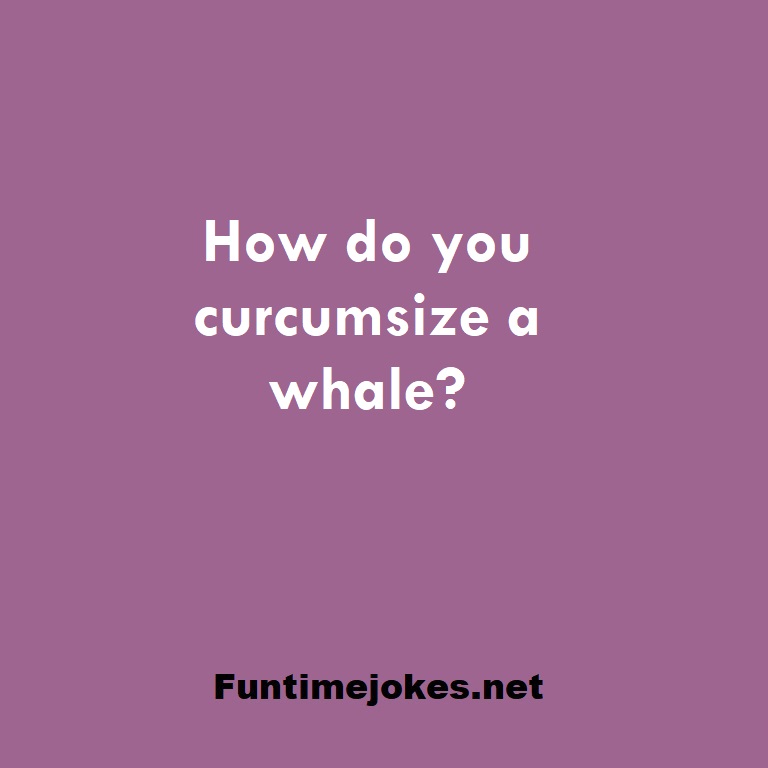 How do you curcumsize a whale?