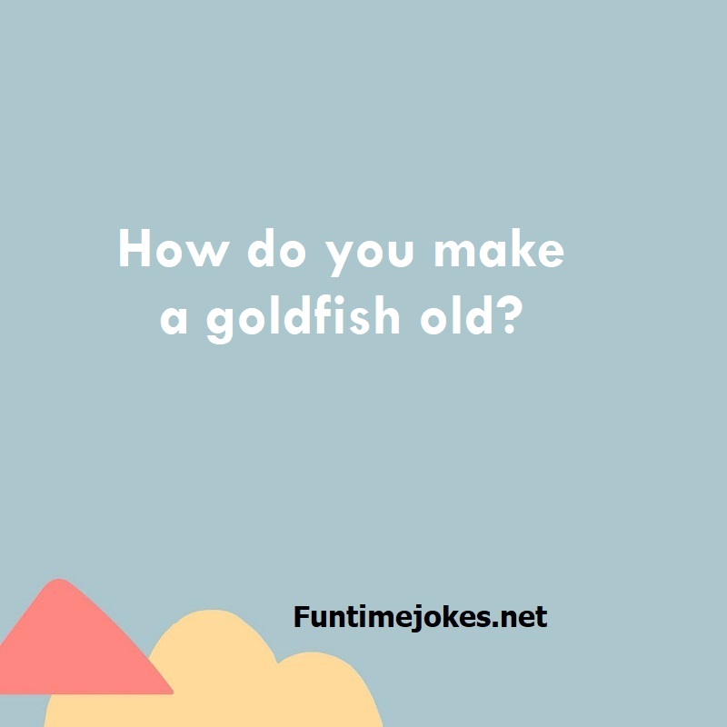 How do you make a goldfish old?