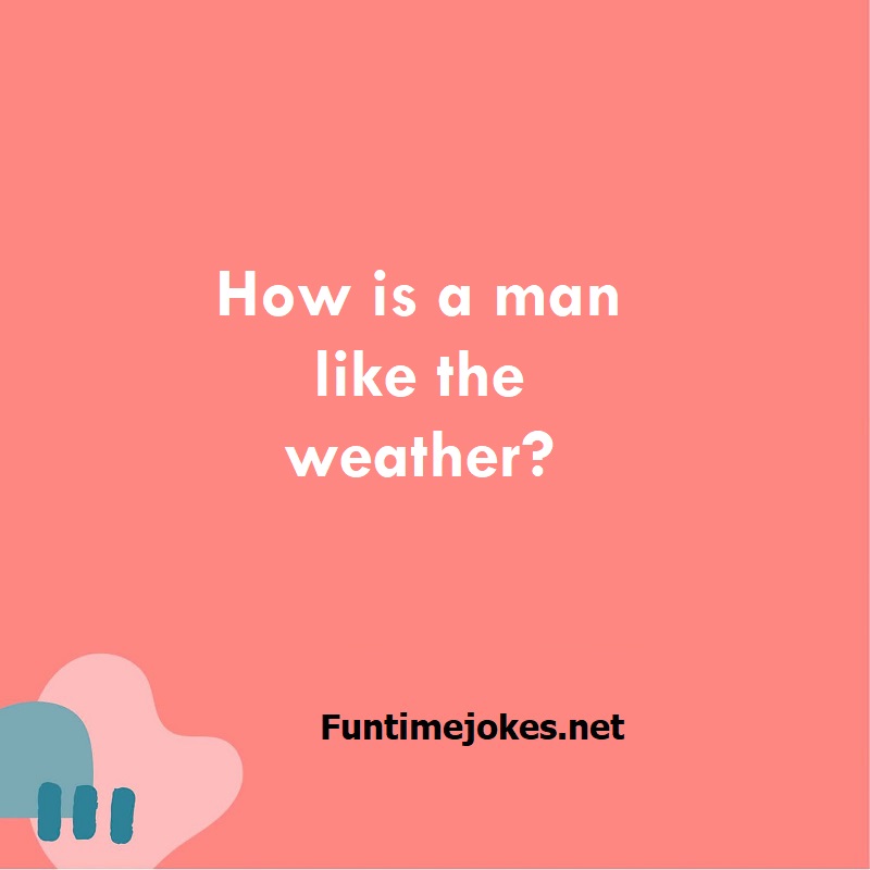 How is a man like the weather?