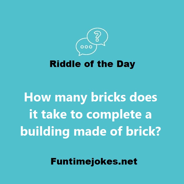 How many bricks does it take to complete a building made of brick?