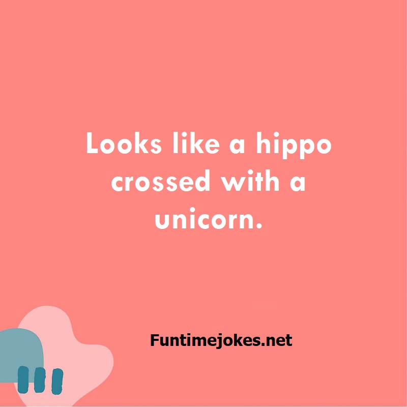 Looks like a hippo crossed with a unicorn.