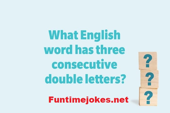What English word has three consecutive double
