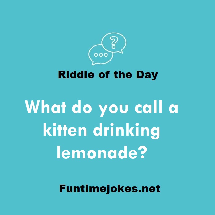 What do you call a kitten drinking lemonade?