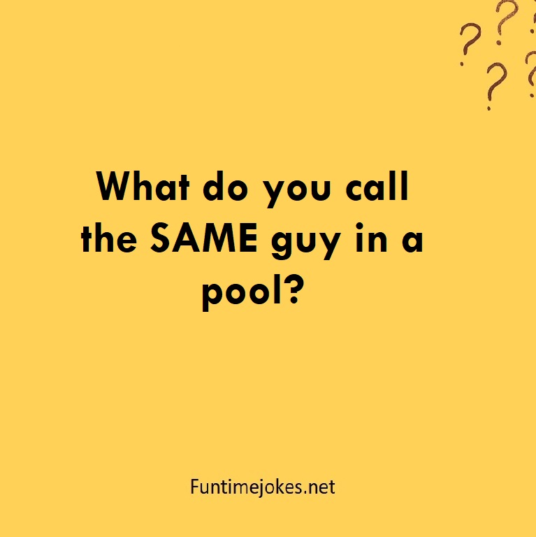 What do you call the SAME guy in a pool?
