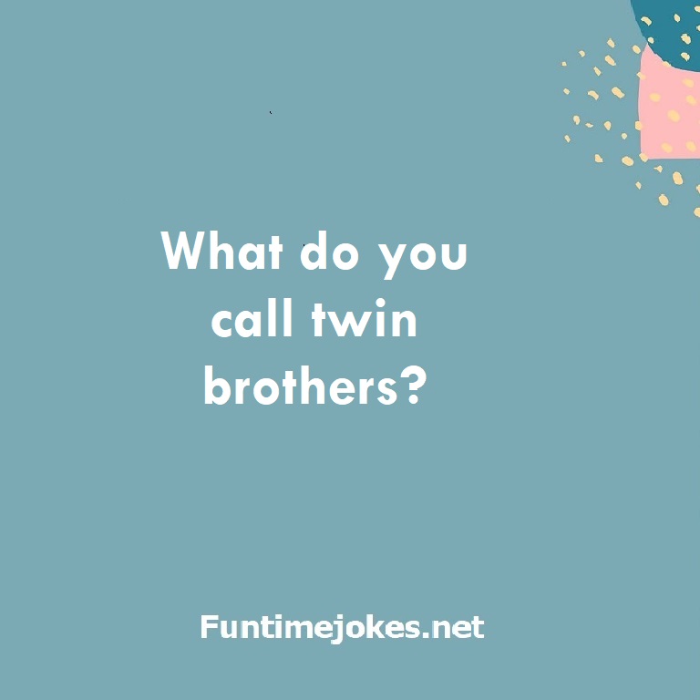 What do you call twin brothers?