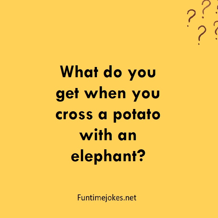 What do you get when you cross a potato with an elephant?