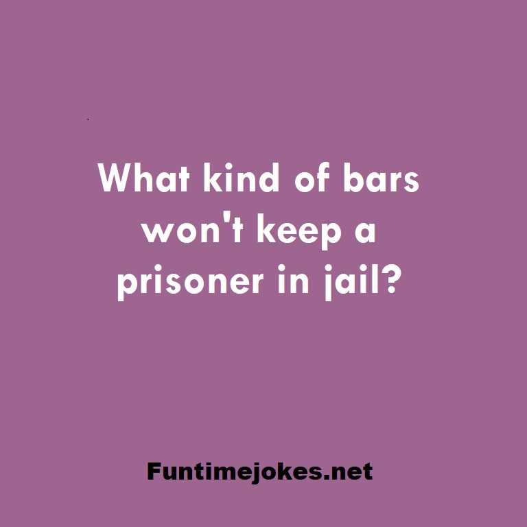 What kind of bars won't keep a prisoner in jail?