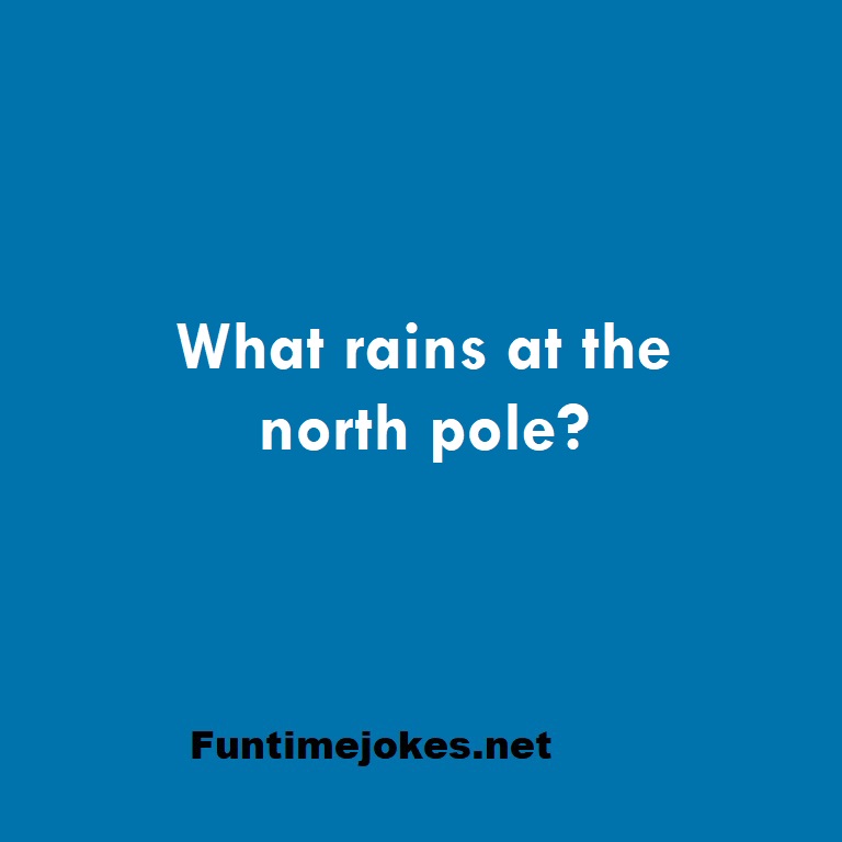 What rains at the north pole?