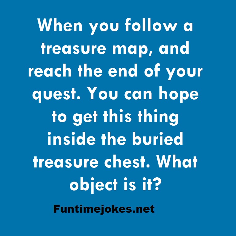 When you follow a treasure map, and reach the end of your quest. You can hope to get this thing inside the buried treasure chest. What object is it?