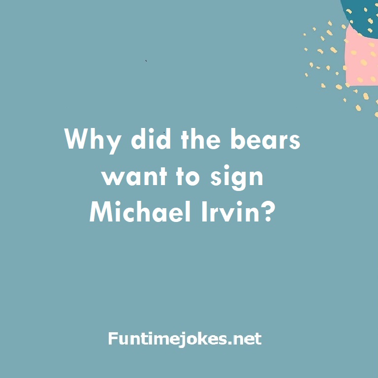 Why did the bears want to sign Michael Irvin?