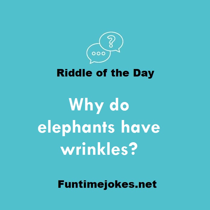 Why do elephants have wrinkles?