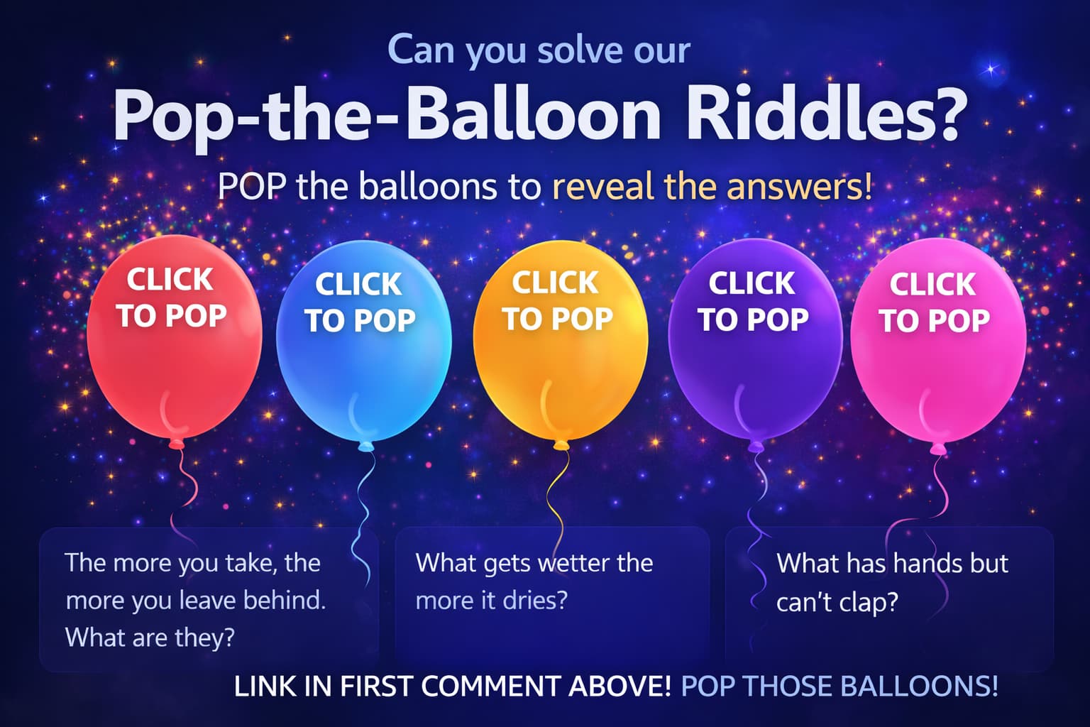 Pop-the-Balloon Riddles - Click to play